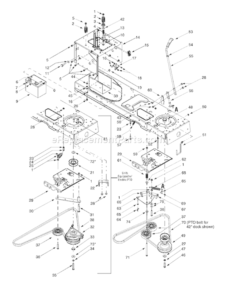 Page I Diagram and Parts List for 13AU604H401 2000 Yard Man Lawn Tractor